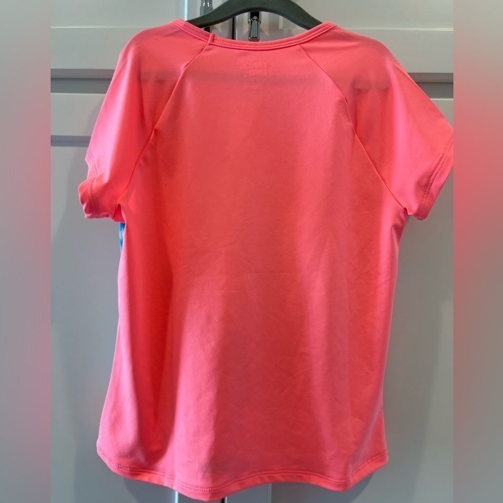 Lands End Girls Tie Dye Short Sleeve Rashguard. Size 8+. Like New! - Picture 3 of 4